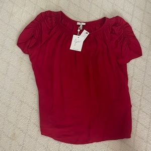 Joie silk red short sleeve top